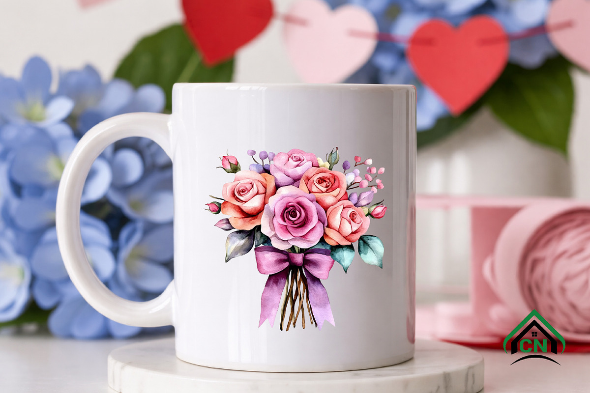 Watercolor Mother's Day Flower PNG, an Illustration by Craft Nest (Photo 7 of 10)