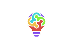 modern light bulb community logo, a Branding & Logo Template by Rasagama Studio