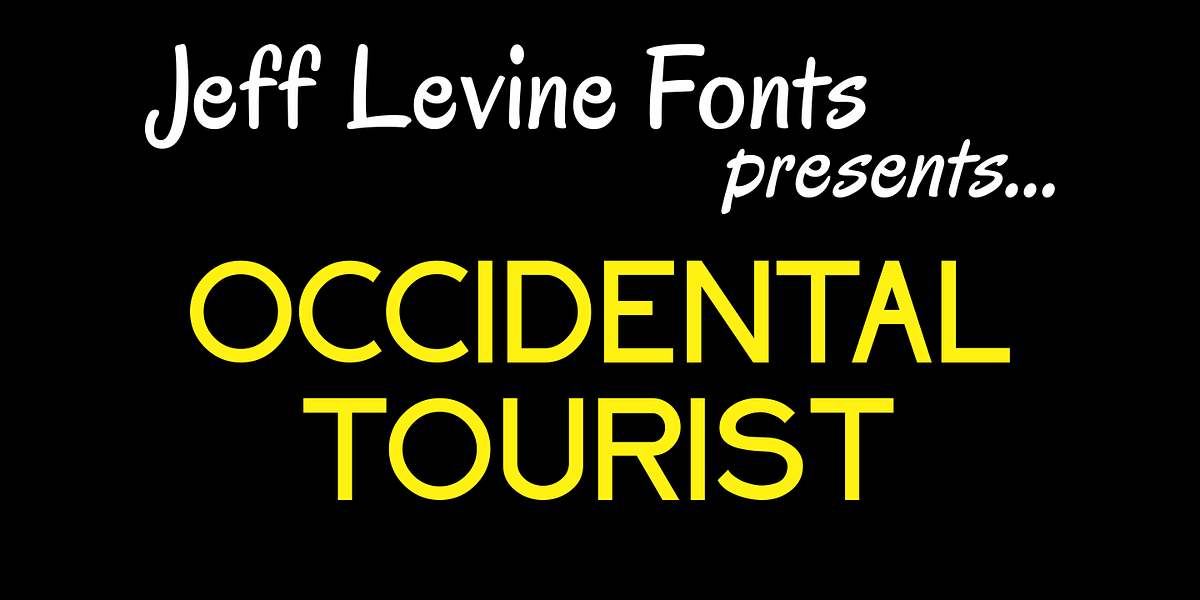 Occidental Tourist JNL, a Sans Serif Font by Jeff Levine Fonts