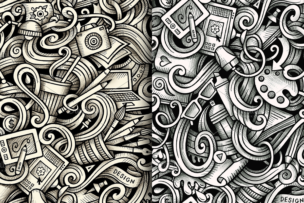 Design Graphics Doodles Patterns, an Object Illustration by BALABOLKA (Photo 4 of 6)