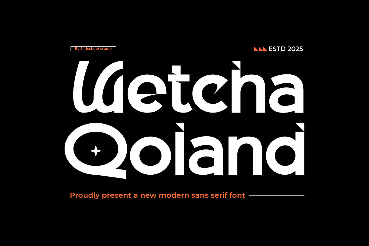 Wetcha Qoland || Modern Sans Serif F, a Sans Serif Font by Idea Studio (Photo 1 of 10)