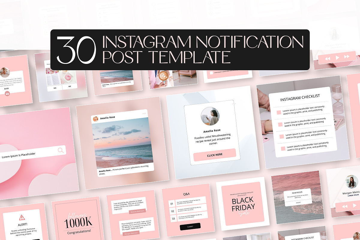 Instagram Notification Post Template, a Presentation Template by Snapybiz