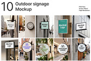 Signage Mockup Set, an Advertising Mockup by Evloxx Studio (Thumbnail 1 of 2)