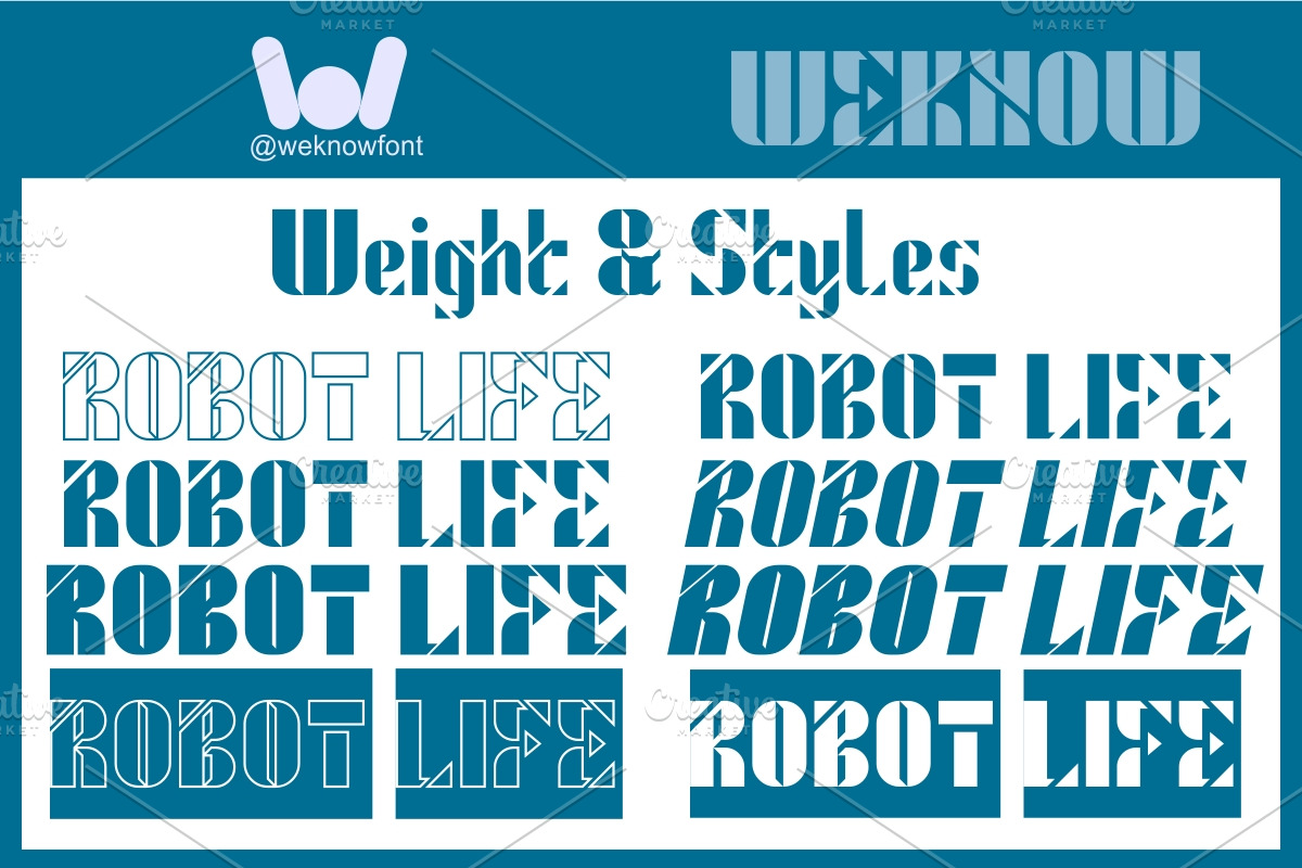 Robot life font, a Sans Serif Font by weknow (Photo 7 of 8)