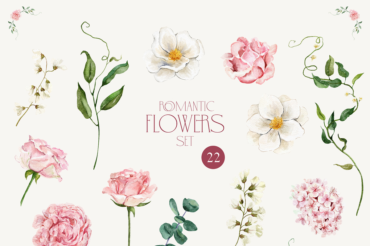 FEBRUARY Romantic Watercolor Set, an Object Graphic by Kaleriia (Photo 7 of 12)