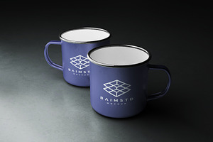 Enamel Mug Mockup, a Merchandise Mockup by baim_std