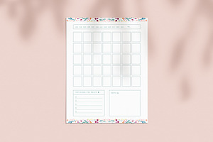 Floral Printable Planner Page Bundle