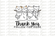 Hanging Cats Clipart, a Decorative Illustration by Paper Artsthetics (Thumbnail 4 of 4)