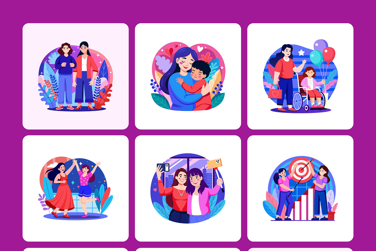 Women Day Illustrations Set, a Person Illustration by Brickclay (Photo 13 of 13)