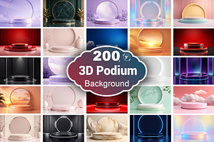 3D Podium Background, a Background Graphic by Forhadx5
