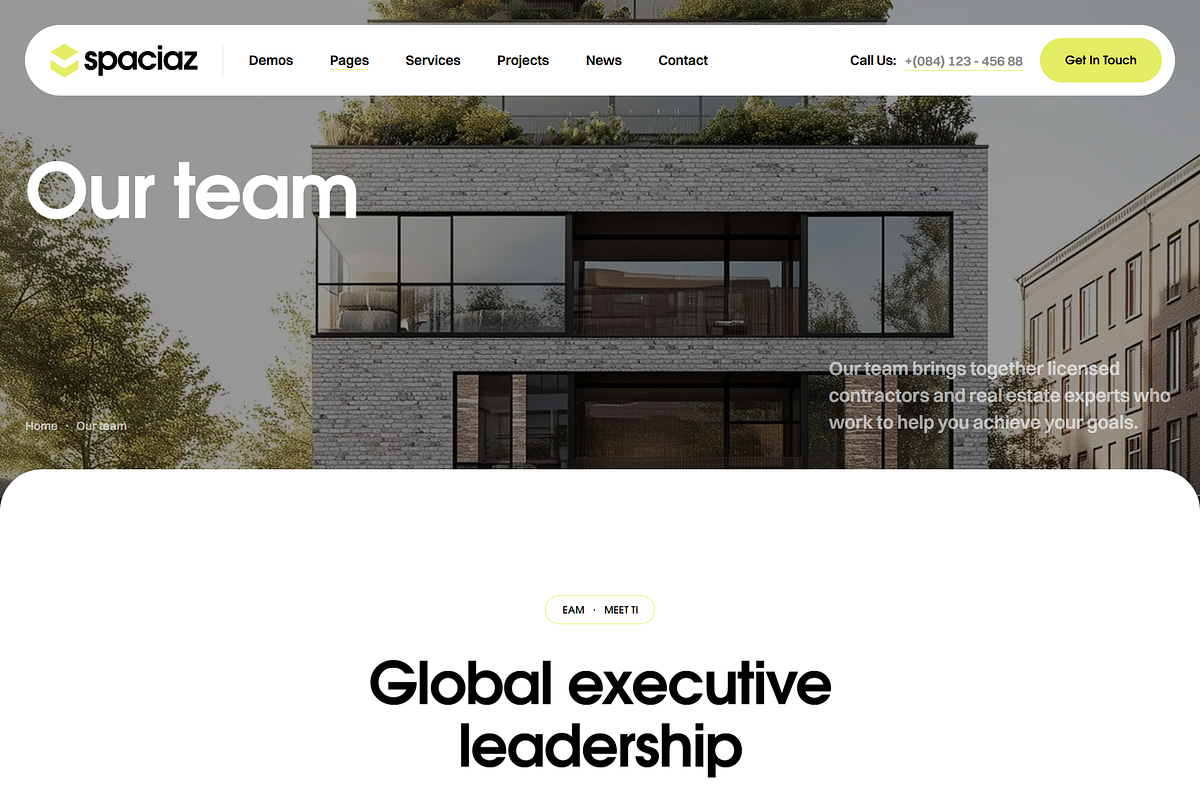 Real Estate & Construction Group, a WordPress Template by Design Spade (Photo 8 of 11)