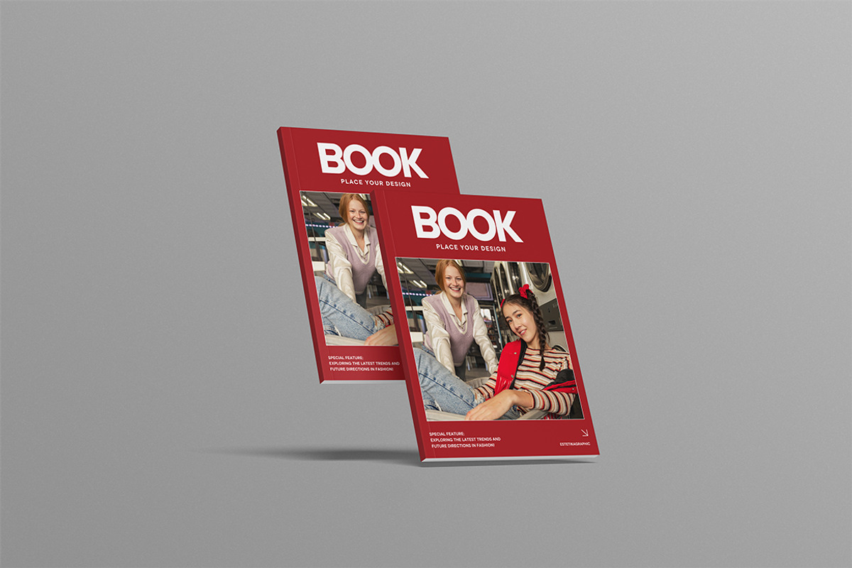 Book Mockup, a Books & Magazine Mockup by Pikachudesign