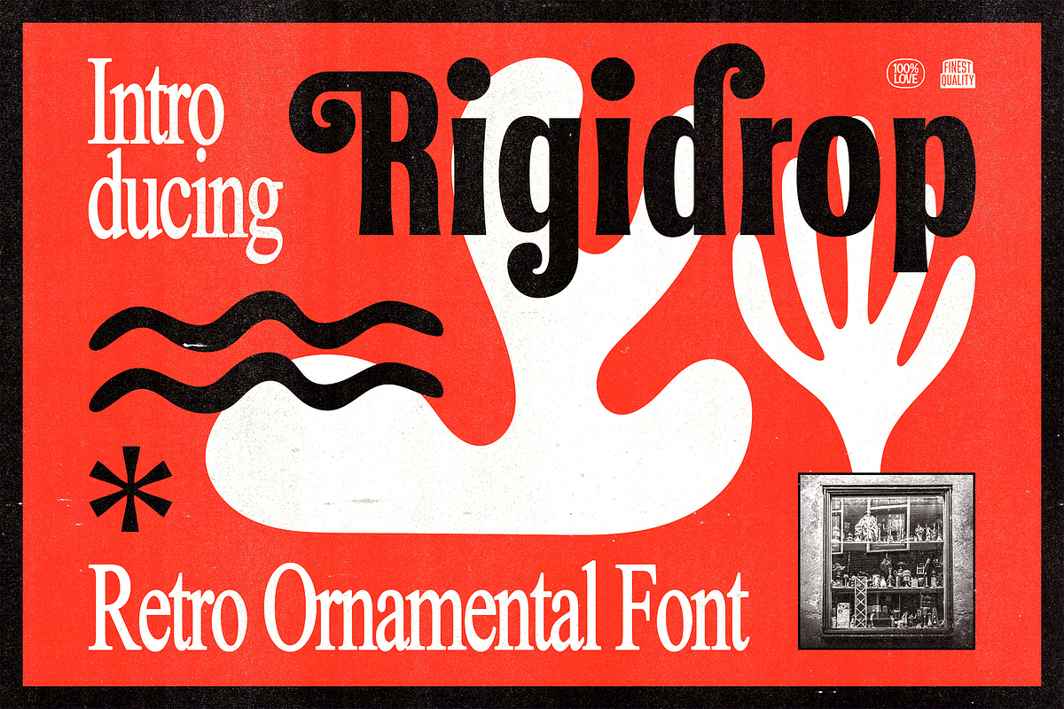 Rigidrop - Retro Ornamental Fonts, a Serif Font by Konstantine Studio (Photo 1 of 4)