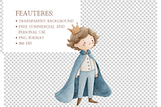 Little Kingdom Watercolor Clipart, an Illustration by MockupWizard (Thumbnail 4 of 5)