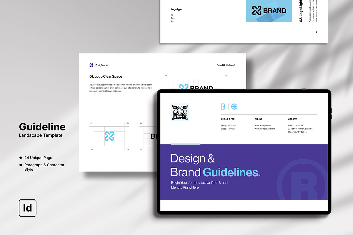 Brand Guideline Template, a Brochure Template by Spark_Creative (Photo 1 of 9)