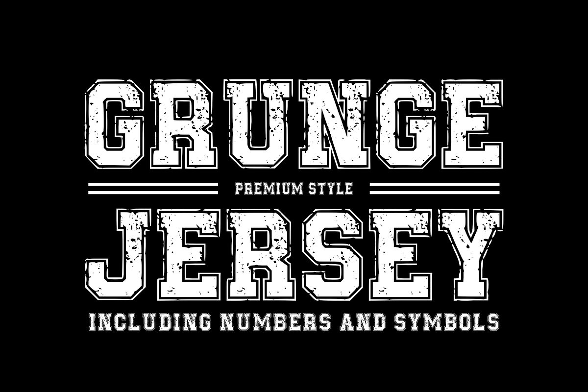 Grunge Jersey - Sports Font, a Slab Serif Font by KiddoGlyphs Studio (Photo 1 of 4)