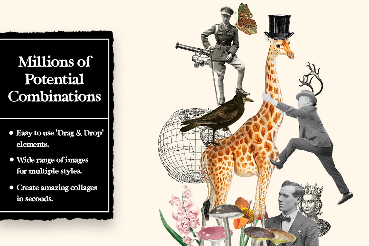Vintage Illustrations Collage Pack, an Object Graphic by Collage Supply Co (Photo 2 of 3)
