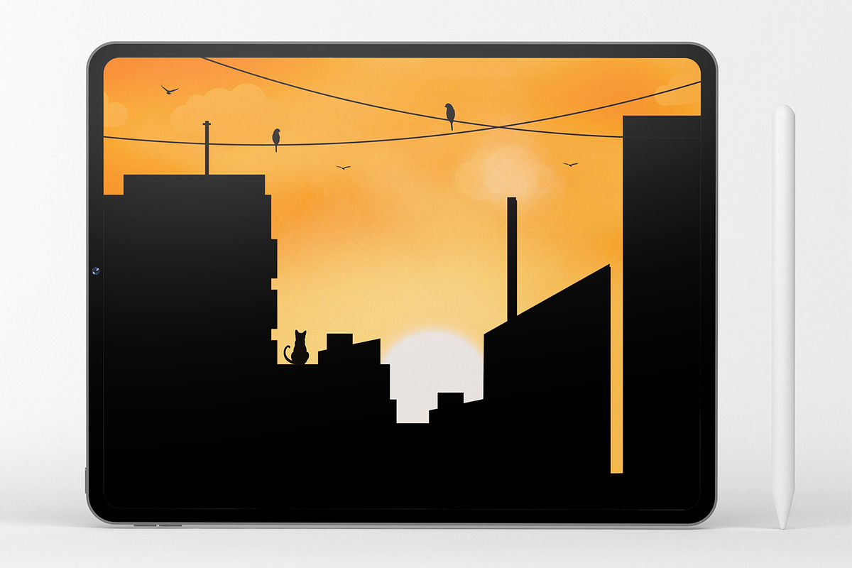Cityscape Stamp Brushes Procreate, a Brush Add-On by aivos (Photo 3 of 9)