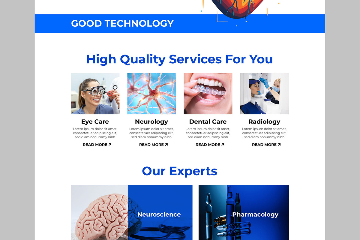 Healthcare Technology Landing Page, an UI Kit Template by CreativeShaper (Photo 3 of 6)