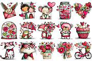 Hand Drawn Valentine Clipart, an Illustration by OK Design (Thumbnail 3 of 6)