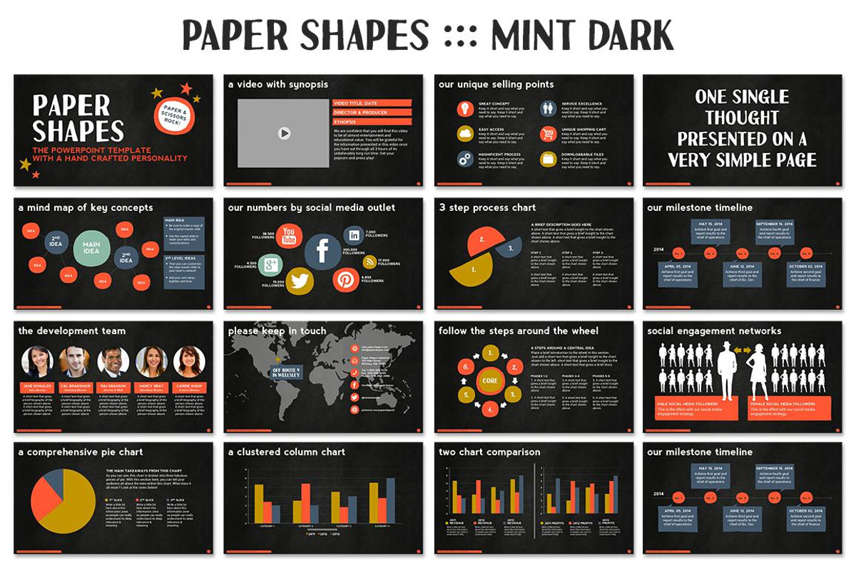 Paper Shape Minimal PPT Presentation, a Presentation Template by Blixa ...