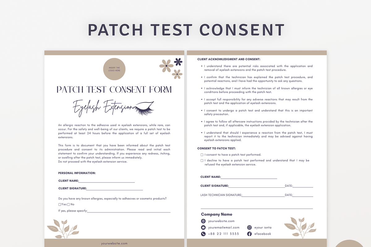 Eyelash Extension Forms Bundle, a Templates & Theme by MondaySpark (Photo 7 of 10)