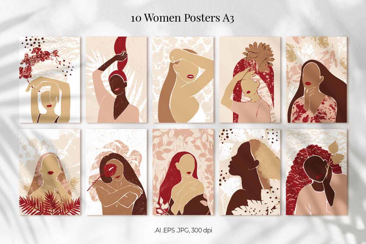 Poster Creator. Autumn Flora & Women, an Object Graphic by Julie&Taily (Photo 12 of 27)