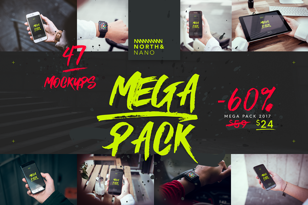 North&Nano MEGA MOCKUP PACK 2017, an iPhone Mockup by North&Nano (Photo 1 of 8)