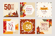 Autumn / Fall Social Media Templates, a Social Media Template by Esui Studio (Thumbnail 3 of 10)