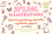 Spring & Gardening Illustrations, a Seasonal Illustration by sophinka design (Thumbnail 1 of 15)