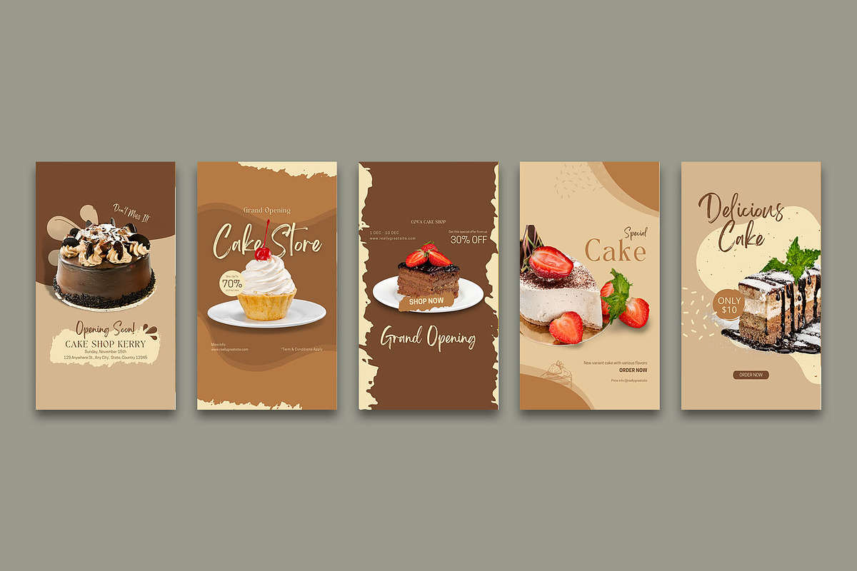 Cake Content Social Media | CANVA, a Social Media Template by Azruca