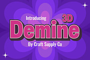 Demine 3D, a Sans Serif Font by Craft Supply Co. (Thumbnail 1 of 8)