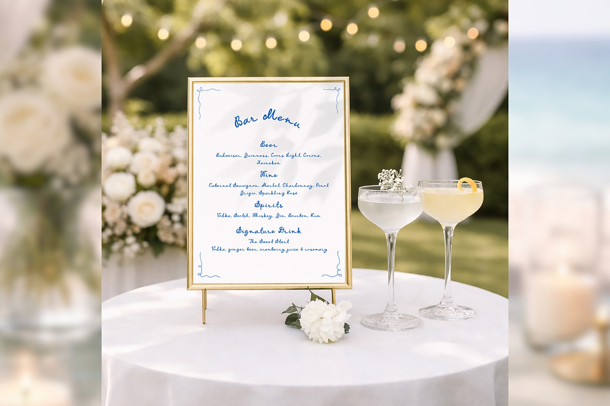 Hand Drawn Bar Menu bd001, a Card Template by TyphoonStudio (Photo 3 of 9)