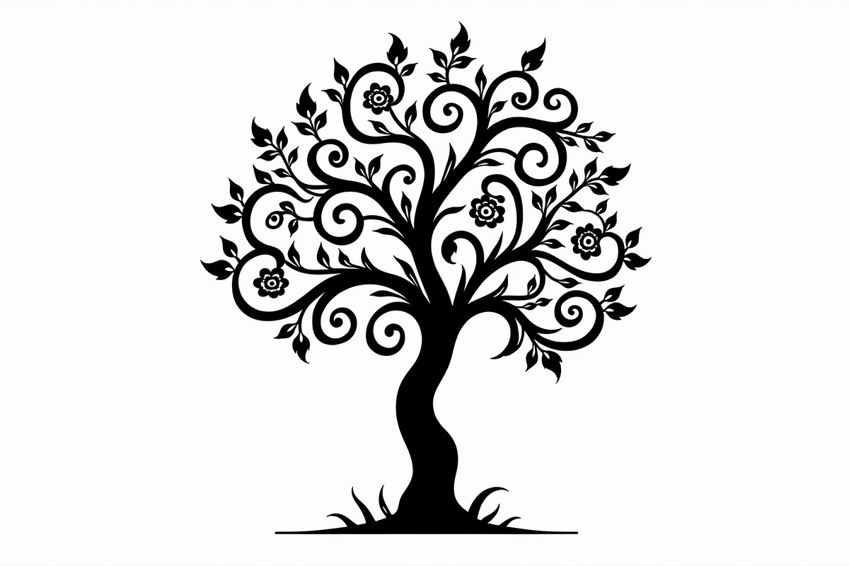 Tree Silhouette SVG Bundle, an Illustration by Creativeshirt (Photo 12 of 13)