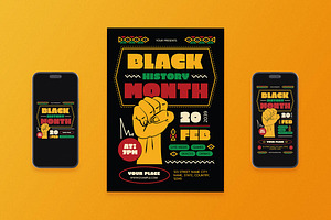 Bold Black History Month Flyer Set, a Flyer Template by Aiyari Graphic