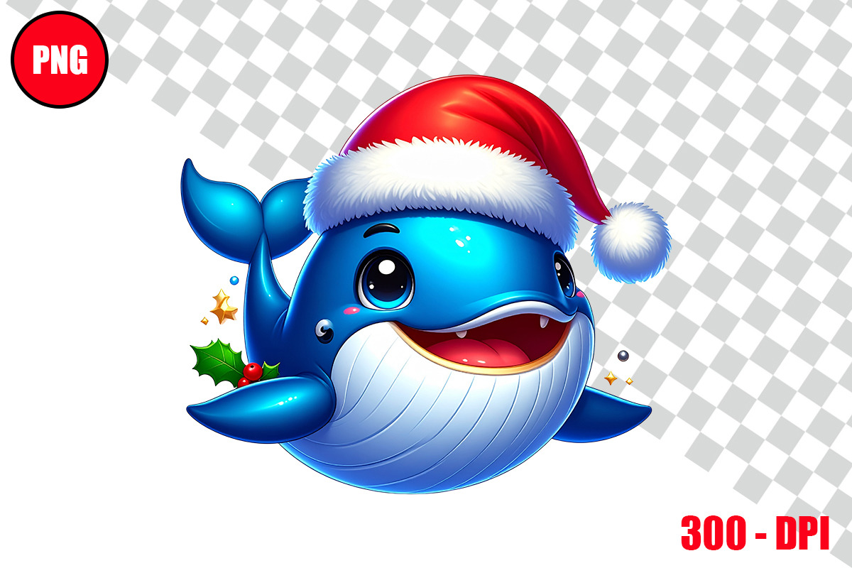 Christmas Whale Clipart Bundle Files, an Animal Illustration by taramija (Photo 20 of 26)