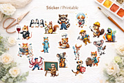 Career Animal Watercolor Clipart, an Animal Illustration by Artnoy (Thumbnail 5 of 8)