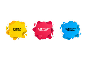 Colorful abstract shape banners, a Decorative Illustration by Yayasya