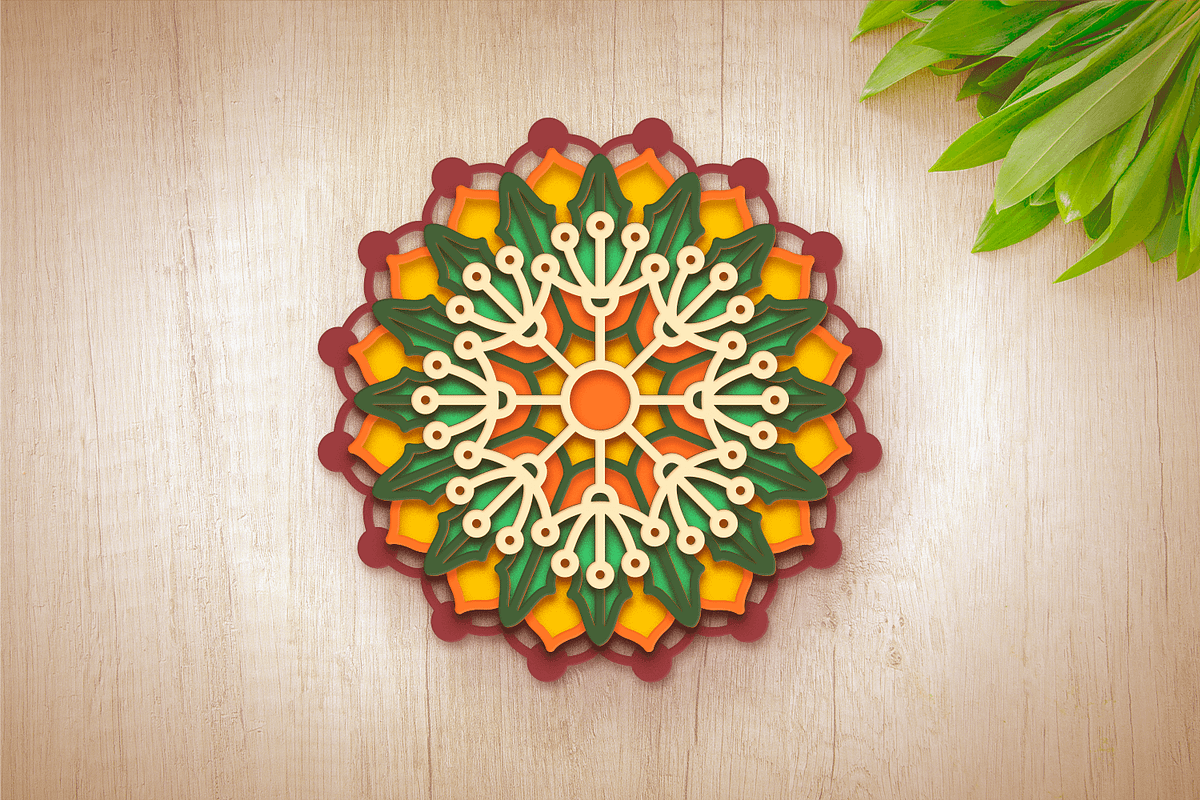 3D Dandelion Flower Mandala, an Object Graphic by Arshad Ali (Photo 3 of 8)