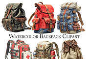 Watercolor Backpack Clipart, an Object Graphic by ArtisticTimberStudio (Thumbnail 2 of 2)