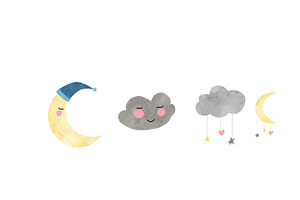 Sleepy Sky Illustration Set