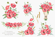 Poppies clipart Watercolor, an Illustration by Daryartsy (Thumbnail 5 of 14)