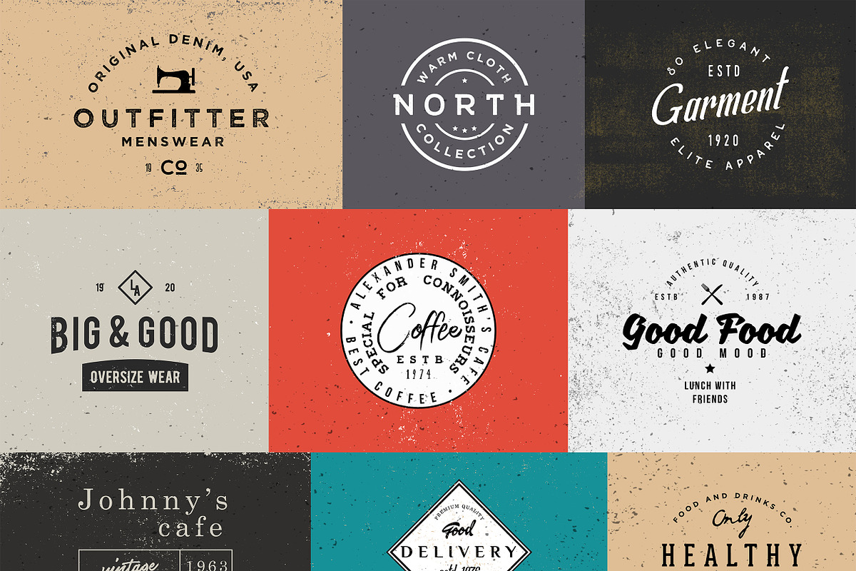[vol.1] 20 Retro Badges Templates, a Branding & Logo Template by Roman Paslavsky (Photo 1 of 8)