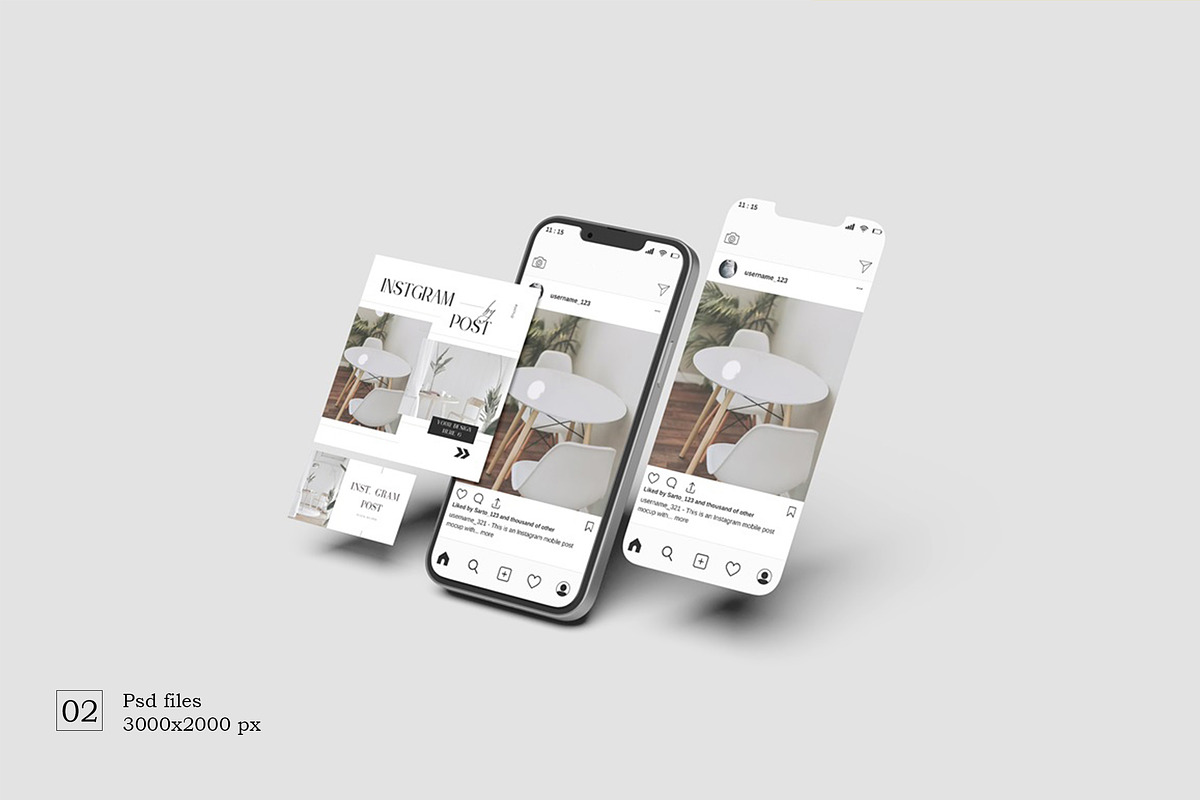 Instagram Post Mockup, an iPhone Mockup by YurnalisPerix (Photo 1 of 3)