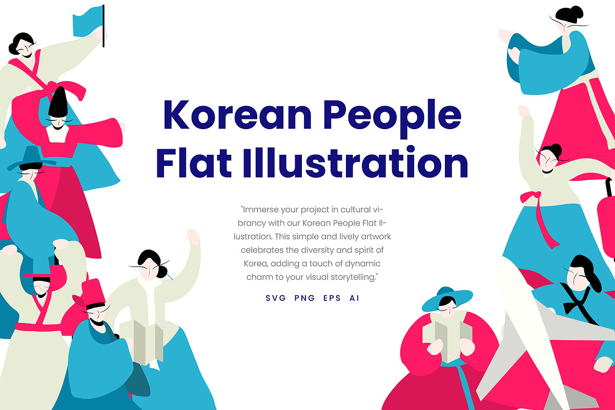 Korean People Flat Illustration, a Person Illustration by Fannan Studio (Photo 1 of 2)