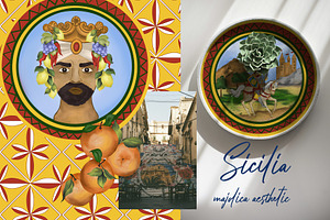 Sicilia. Majolica Aesthetic.