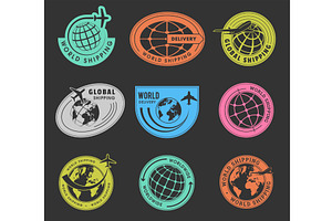 Worldwide shipping. Delivery service, a Transportation Illustration by Onyx