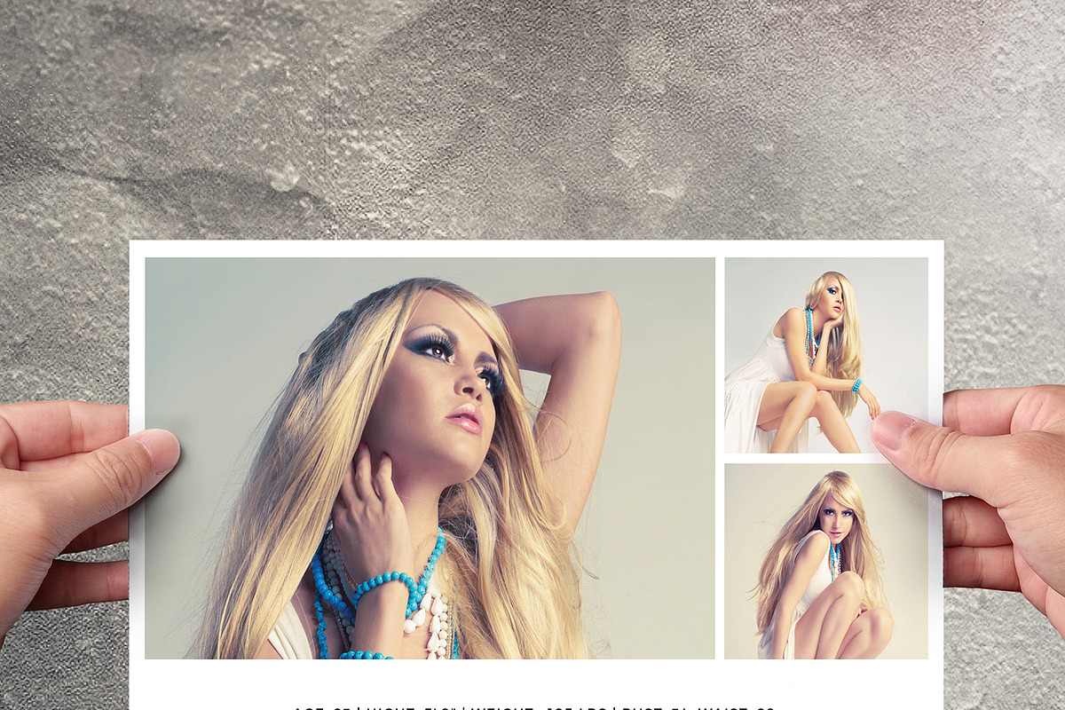 Fashion Model Comp Card, a Card Template by SmmrDesign (Photo 4 of 4)