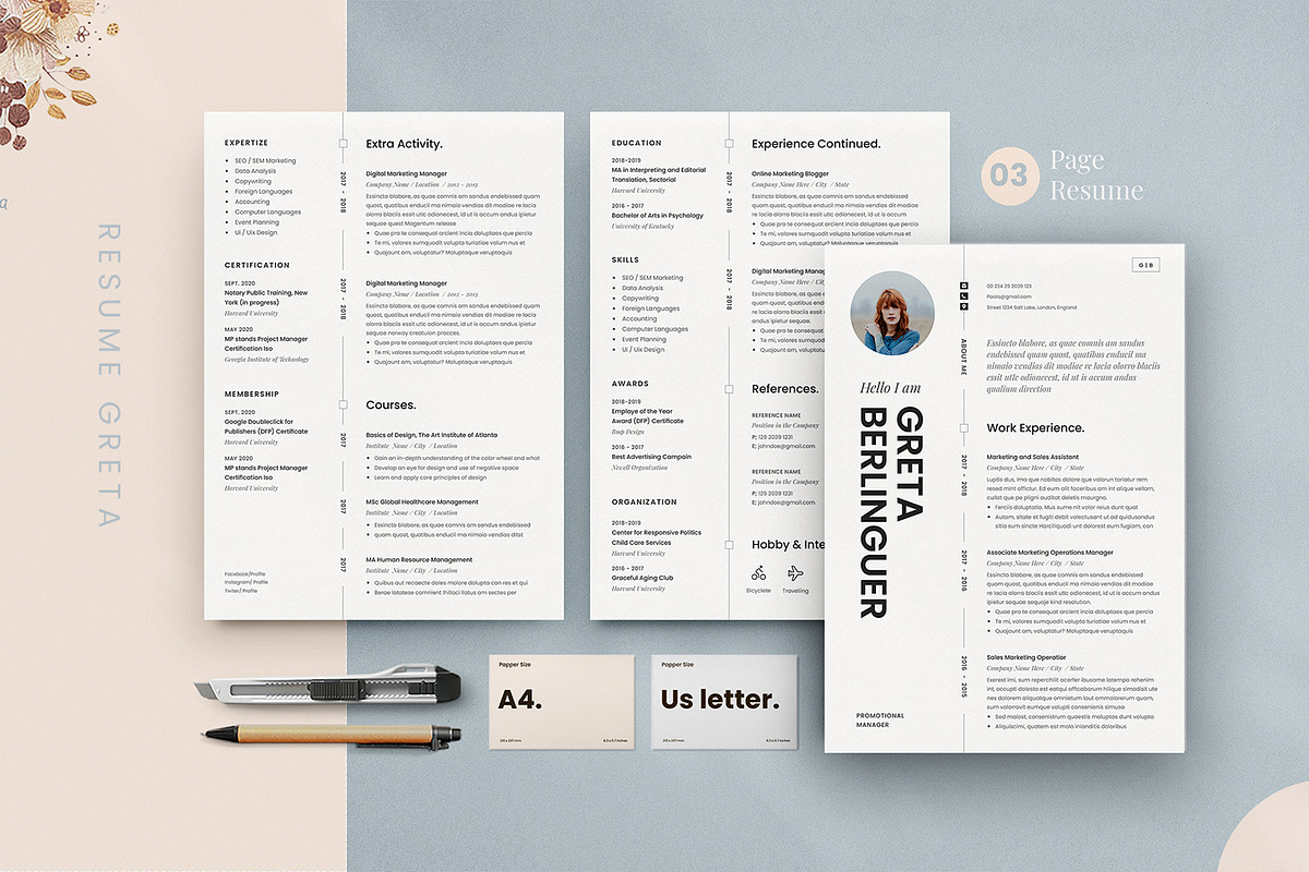 Resume Template Canva, a Resume Template by Estartshop (Photo 3 of 7)