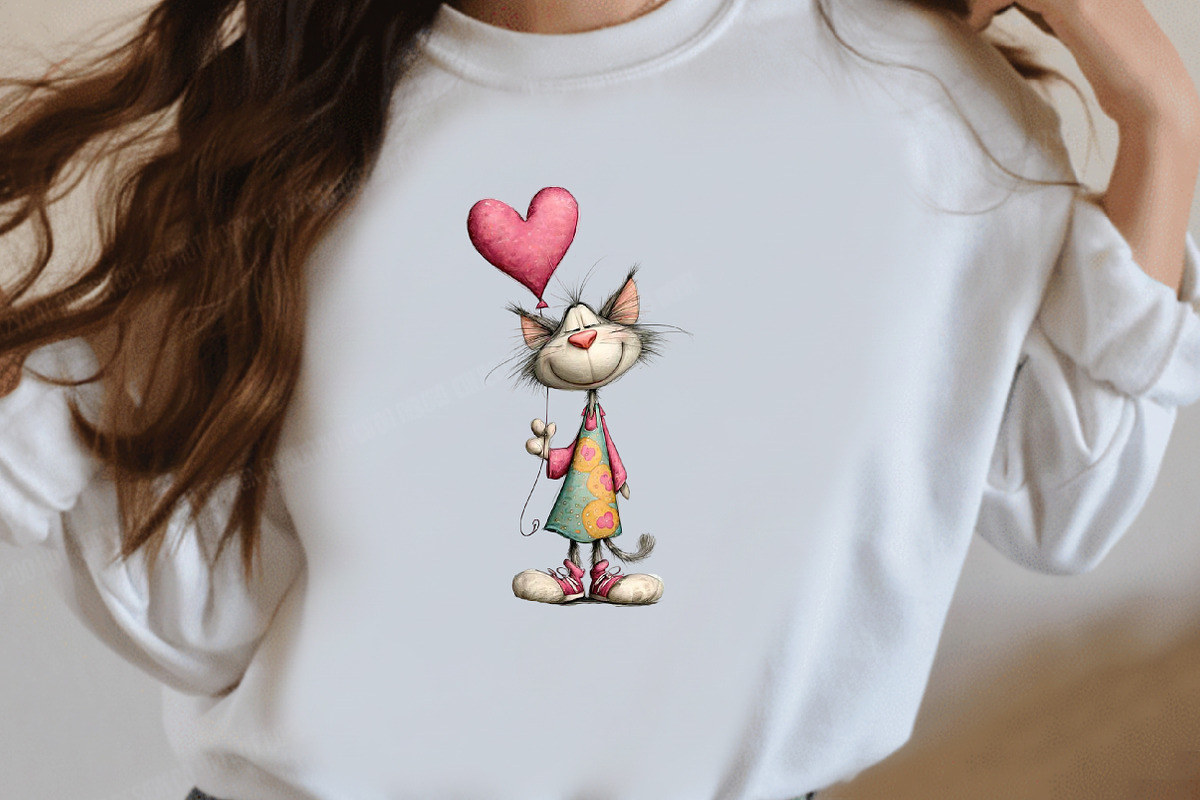 Whimsical Easter Cats clipart, an Illustration by Designworld (Photo 7 of 9)